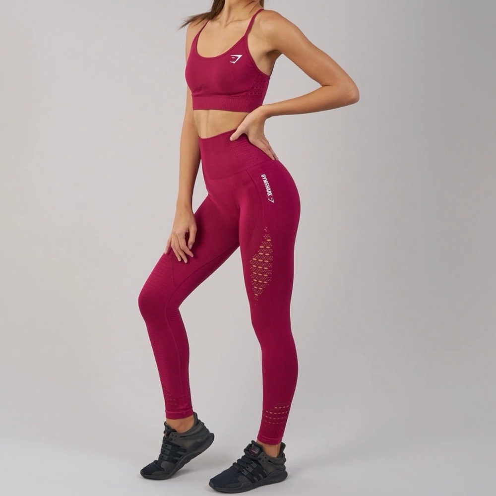 Gymshark Seamless Energy High Waisted Leggings - Beet